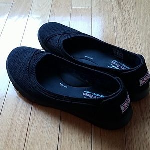 Bobs Memory Foam stretch fit slip on shoes.